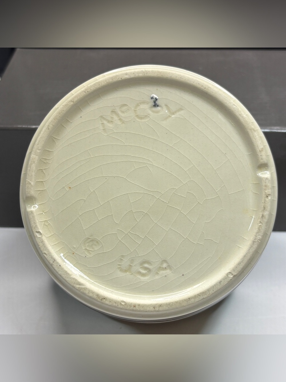 McCoy Brown Stiped Covered Dish Ceramic USA Pottery Margarine Butter Vtg Granny - Picture 5 of 15